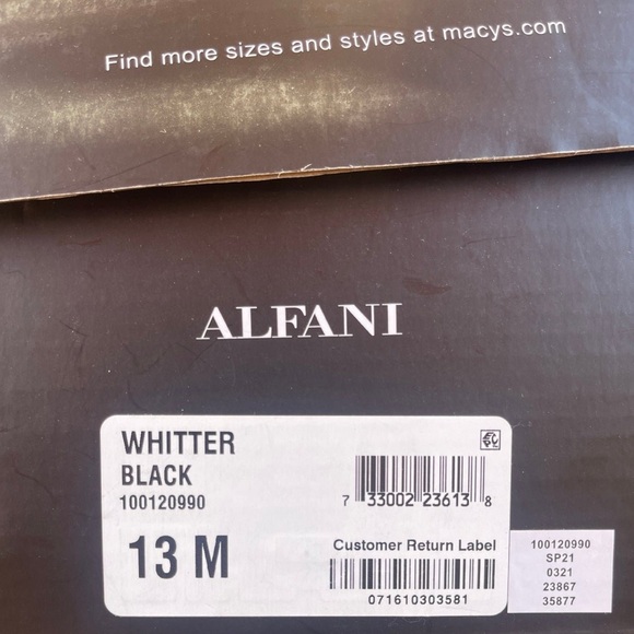 Alfani Whittier Leather Sandal Shoes, Size 13, NIB